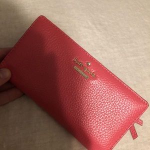 - kate spade pink leather wallet